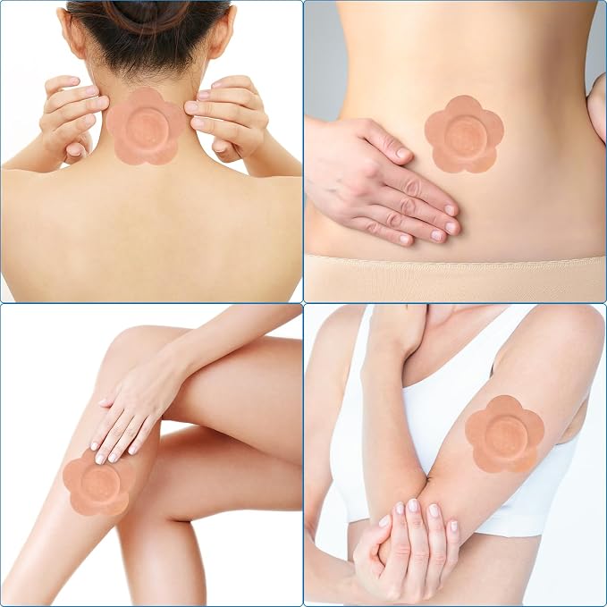 32 Pcs Castor Oil Belly Button Patches, Disposable Anti Leakage Castor Oil Pack Wrap(Oil Not Included), 2.8" x 2.8"