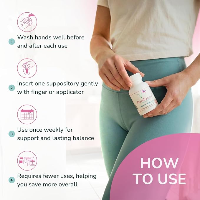 pH Vaginal Probiotics Suppository - Supports pH Balance of Yeast & Bacteria for Feminine Freshness. Supports Restoration of Healthy Vaginal Flora & Eliminates Vaginal Odor