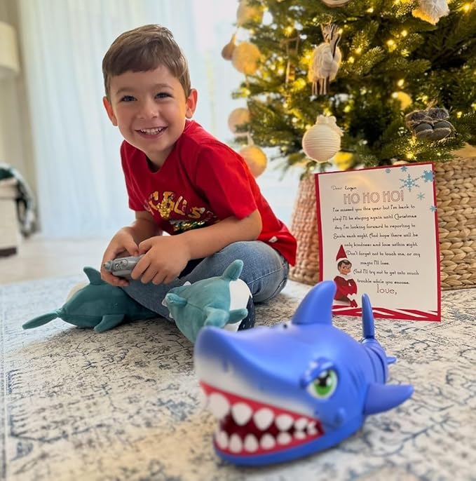 Remote Control Shark Toy for Kids 3+ - Rechargeable RC Shark Robot with Realistic Biting Action, Interactive Gifts for Boys Ages 3-12, Stocking Stuffers, Birthday Gifts