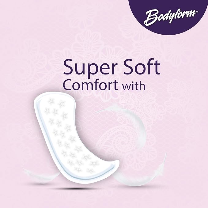 Bodyform Pantiliners for Women – 30 Count (Pack of 12) 360 Total | Ultra Thin, Individually Wrapped Liners | Cushion Soft, Anti-Leak Core, Daily Freshness & Odor Control | Bulk Feminine Hygiene Pads