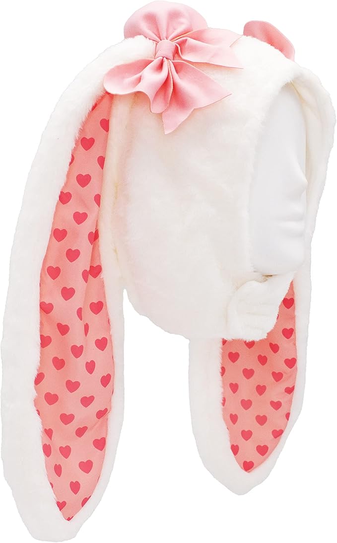 Playtime by Eimmie 18 Inch Doll Clothes and Accessories - Easter Bunny Onesie with Heart Zipper, Pink Paws & Matching Bunny Ear Hat - Fits American, Generation & Other 18" Dolls for Girls