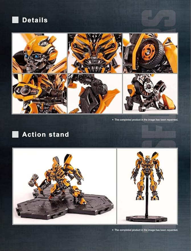 Transformers Bumblebee Camaro Figure Model Kit – Easy to Assemble 3D Articulated Action Pre Painted Collectible Series Toys Hobby 08105