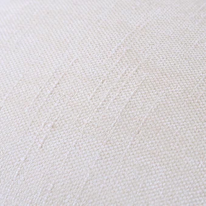 Set of 4 Soft Textured Decorative Throw Pillow Covers 20x20 Inch Cozy Farmhouse Cushion Cover Square Accent Pillow Cases for Bed Couch Sofa Living Room, Cream White
