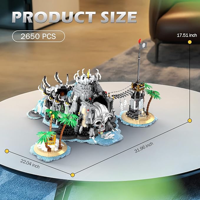 Medieval Pirate Bay Building Set for Adults, Medieval Castle Modular Buildings 66012, Stunning Display Piece for Home Decor, Gifts for Collectors and Pirate Bay Enthusiasts 14+ (2650 PCS)