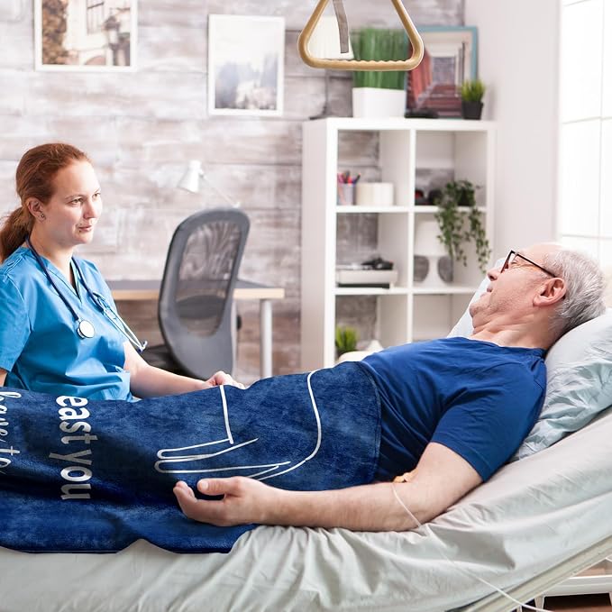 Get Well Gifts for Men Throw Blanket 60" x 80", Get Well Gifts for Men After Surgery, Feel Better/After Surgery/Surgery Recovery/Thinking of You/Get Well Soon Gift