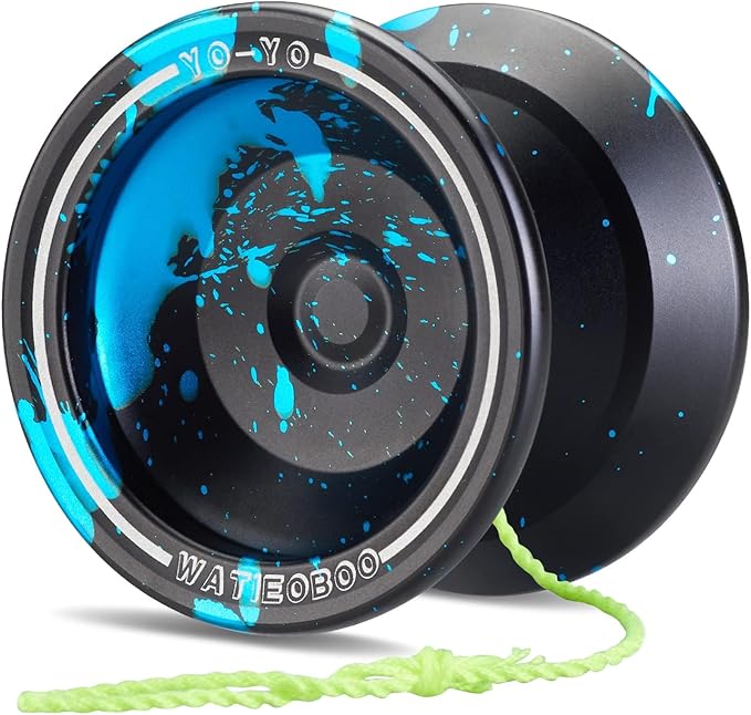WATIEOBOO Metal Yoyo Responsive Yo yo for Beginner, Unresponsive Dual-Mode Trick Yoyos for Adults, Competition-Ready with Gloves, Case & 10 Strings