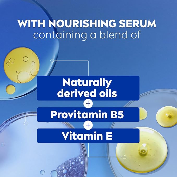 NIVEA Refreshing White Peach and Jasmine Body Wash with Nourishing Serum, Scented Body Wash for Women, Enriched with Provitamin B5 and Vitamin E, 20 Fl Oz Bottle, 3 Pack