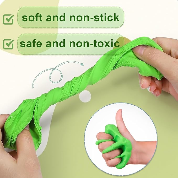 Ixiaoyoo Air Dry Clay for Kids, 104 Colors DIY Magic Modeling Clay Kit, Soft & Non-Sticky, Arts & Crafts Modelling Toys with Sculpting Tools, Birthday & Christmas Gift for 3-12 Years Old Girls Boys