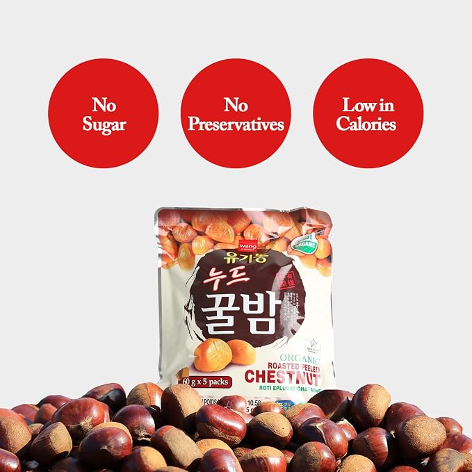 Wang Korean Snack On The Go - Katsuo Udon, Organic Chestnuts