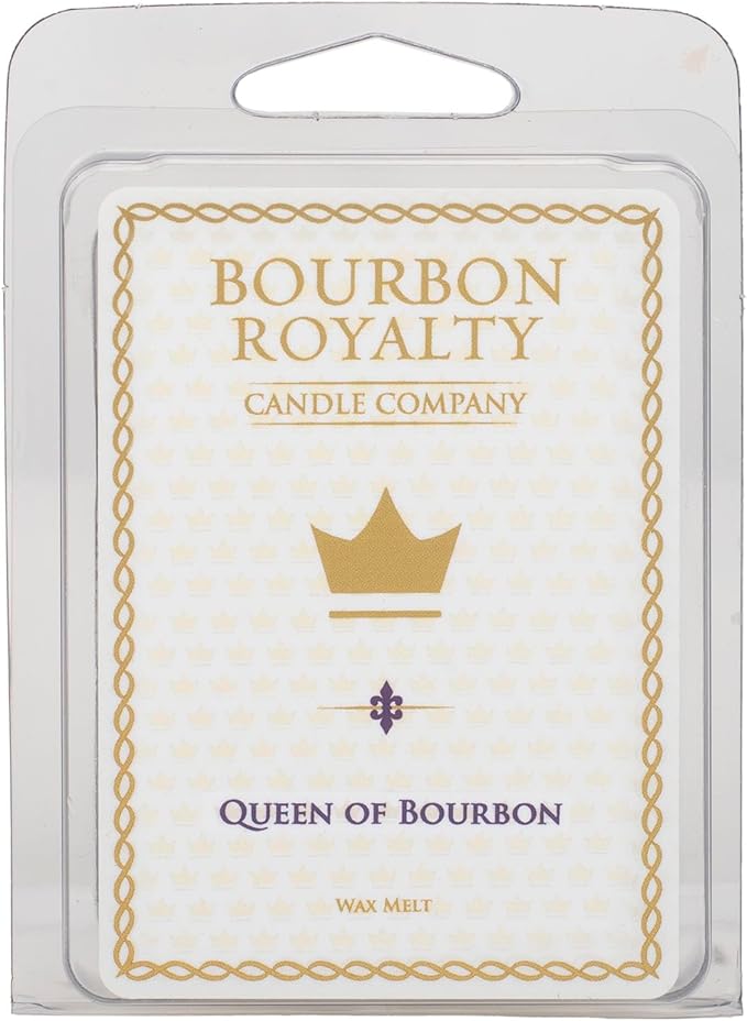 Bourbon Royalty Luxuriously Scented 2 Ounce Wax Mixer Wax Melt Cubes for Tart Burner, Queen of Bourbon, White