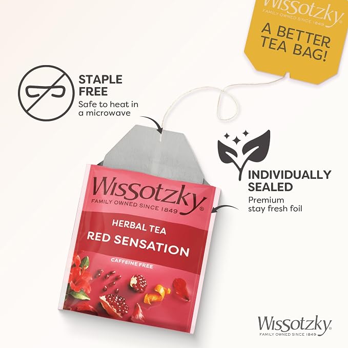 Wissotzky Herbal Tea Gift Set - Variety Pack Sampler (42 Tea Bags) Premium Reusable Gift Box | Caffeine-Free | 6 Exciting Flavors | Individually Wrapped Tea Bags | Ideal Present for Holiday & Corporate Gifting | Magnetic Closure Box | Kosher