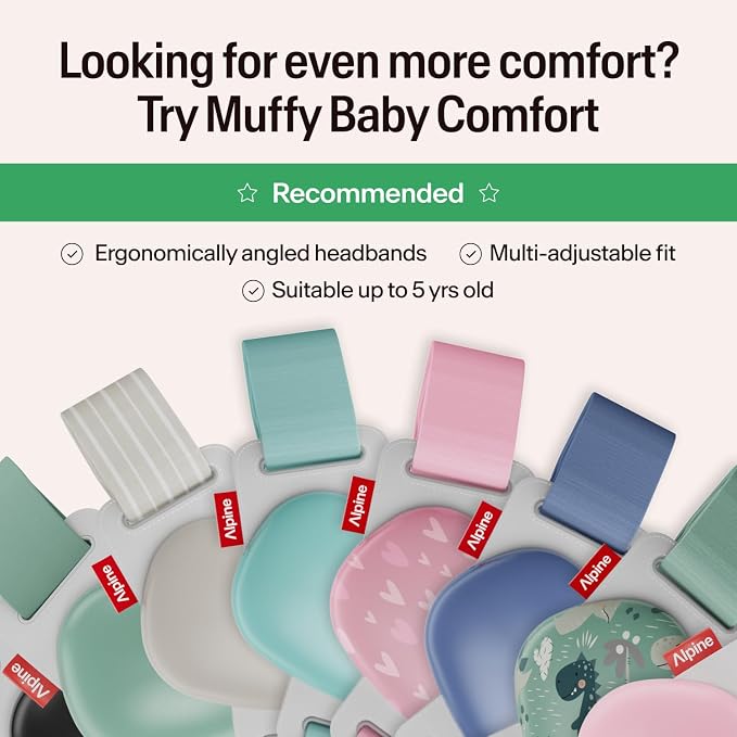 Alpine Muffy Baby Ear Protection for Babies and Toddlers up to 36 Months - CE & ANSI Certified - Noise Reduction Earmuffs - Comfortable Baby Headphones Against Hearing Damage & Improves Sleep - Sand