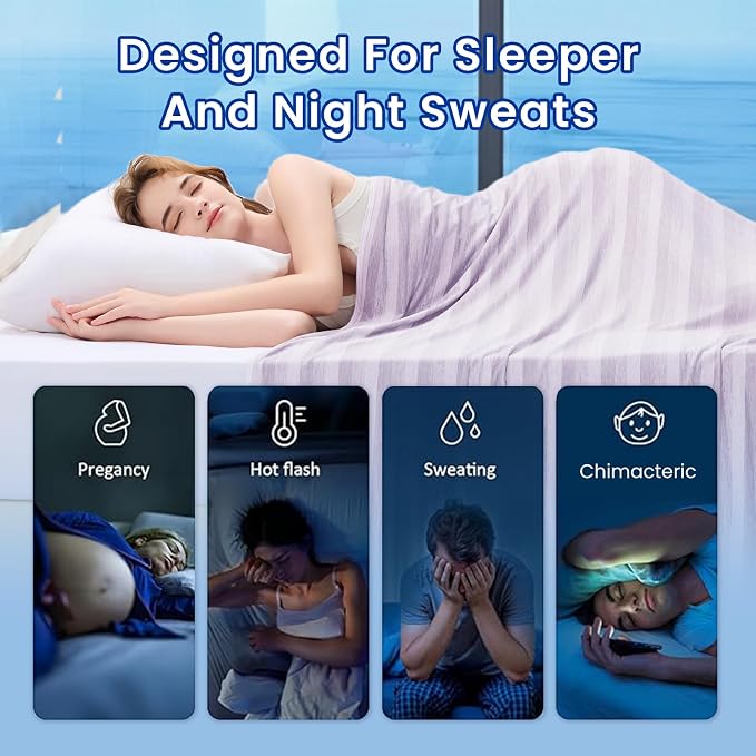 Cooling Blanket King, 90"x108" Cooling Throw Bed Blankets for Hot Sleepers and Night Sweats, Arc-Chill Q-max>0.4 Light Weighted, Cold Breathable Summer Cool Blankets for Hot Weather