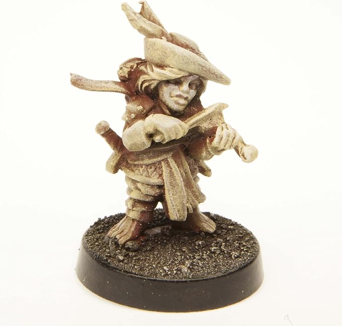 Stonehaven Halfling Bard Miniature Figure (for 28mm Scale Table Top War Games) - Made in USA