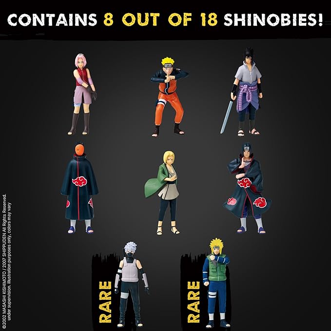 Naruto Shippuden Collectible Mini Figures 8-Pack Deluxe Box – Multiple Assortments with Naruto, Sasuke, Kakashi, Itachi & More Characters (Assortment C)
