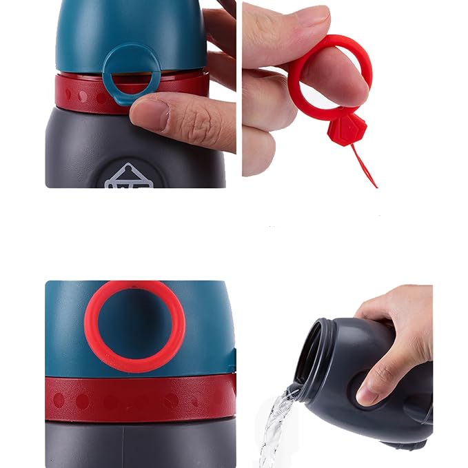 Pots Travel Urinal Portable Urinary Training Emergency Toilet for Camping Car Travel Outdoor Park Kids Boy Girl Rocket Design Grey and Blue 370ML
