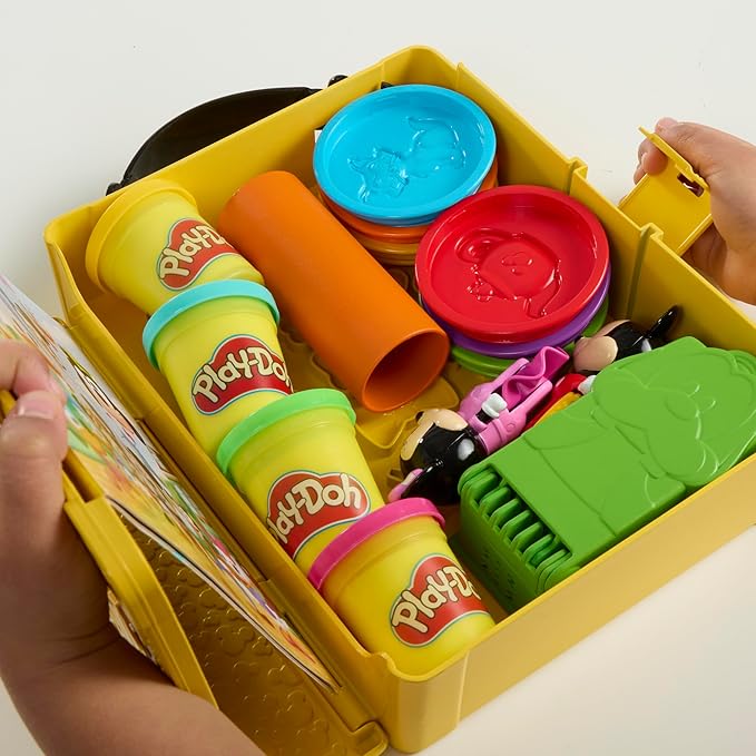 Play-Doh Disney Junior Mickey Mouse Clubhouse, Shape a Story Playset, Storage & Travel, Arts & Crafts Preschool Toys for Kids 2+