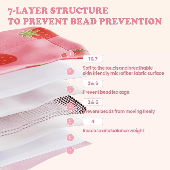 Weighted Blanket - 10 lbs Pink Strawberry Heavy Blanket - Small Size Breathable Lap Blanket(41"x60", 10 lbs)