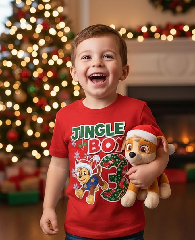 Paw Patrol Chase 3rd Birthday Boy Shirt - Toddler T-Shirt Gift Outfit for Party - Clothes for 3 Year Old Boys