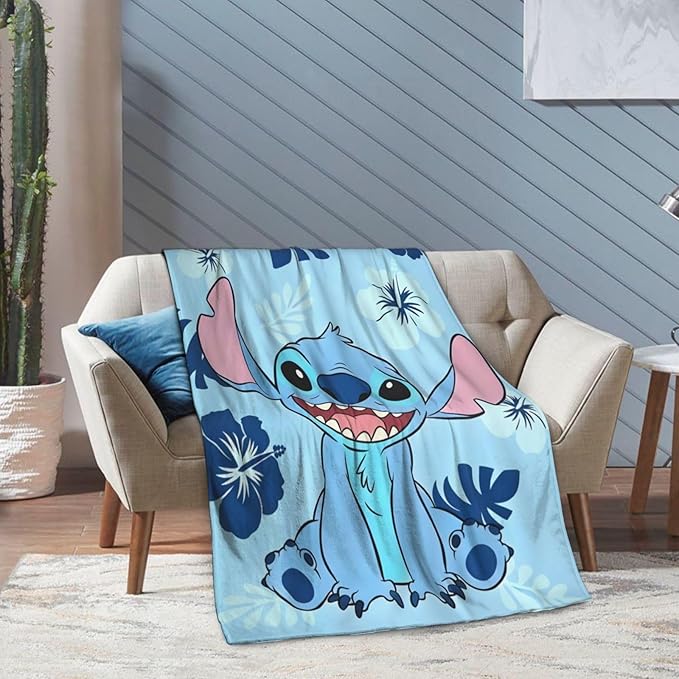 Cute Throw Blanket, Cartoon Printing Blanket, 50x 60 Inches Soft Cozy Flannel Fleece Blanket for Bed Couch Sofa Travel