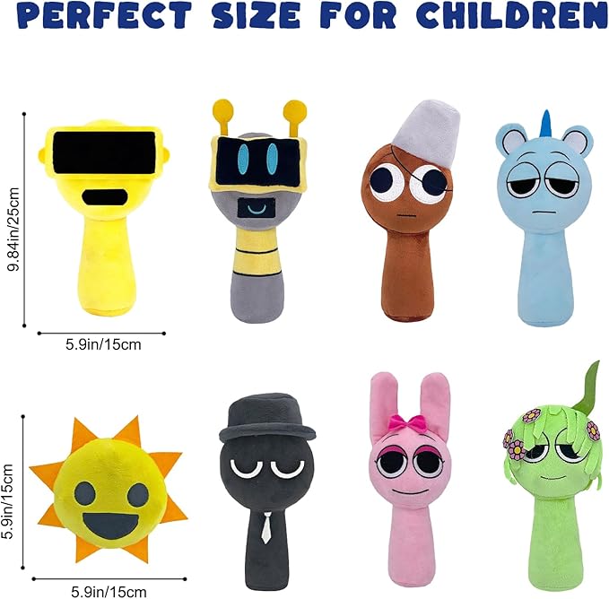 Sprunky Plush, Simon Plushies Cute Stuffed Animals Pillow Plush Figure Sprunky Toys Doll Fun Gifts for Kids Adult Playtime Christmas Birthday(Yellow)