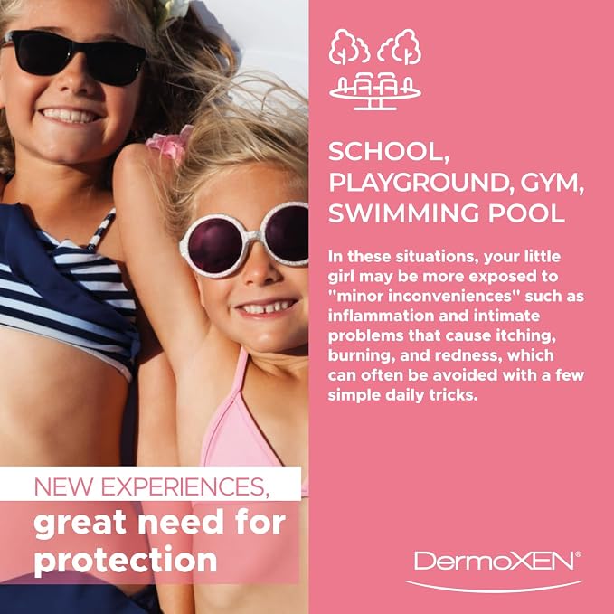 DERMOXEN 4Girls Intimate Cleanser for Kids + Soft Cool Intimate Deodorant Spray | Gentle Daily Hygiene Set | pH Balanced Care & Odor Freshness | Sensitive Skin Safe