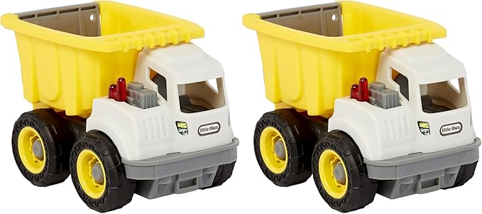 Little Tikes Dirt Diggers Mini Dump Truck Indoor Outdoor Multicolor Toy Car and Toy Vehicles for On The Go Play for Kids 2+ (Pack of 2)