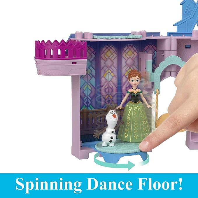 Mattel Disney Frozen Toys, Storytime Stackers Anna's Arendelle Castle, Stackable Doll House with Small Doll, Olaf & 7 Pieces, Inspired by The Movies
