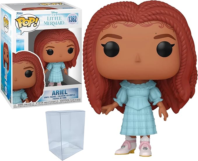 Live Action Little Mermaid Funko Pop with Protector Bundle - Includes Disney: Live Action Little Mermiad: Ariel #1362 Vinyl Figure with Blue Salamander Emporium Plastic Protector Case, (BSE-LAA-0523)