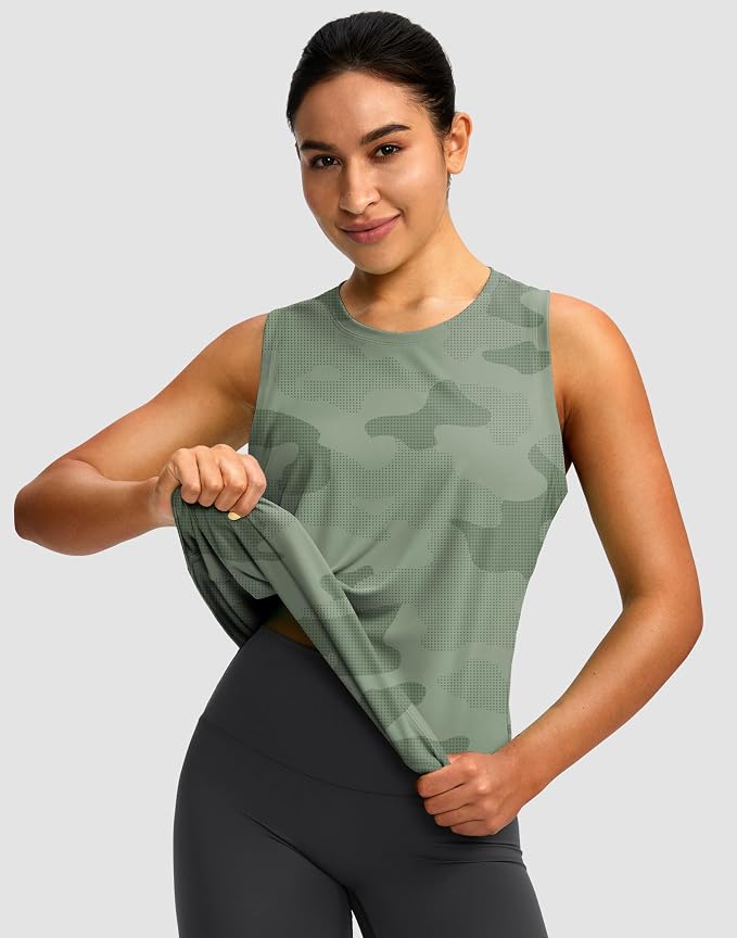 Women's Workout Tops Racerback Athletic Tank Tops Sleeveless Loose Fit Yoga Running Gym Shirts for Women