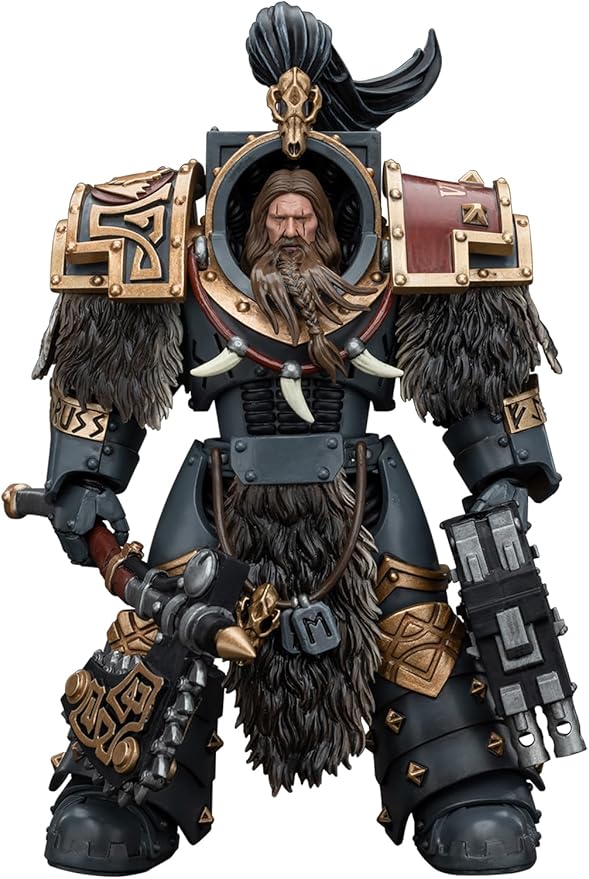 JOYTOY Warhammer 40K 1/18 Action Figures, Space Wolves Varagyr Wolf Guard Squad Varagyr Terminator 2 Perfect for Collectors & Decor, Ideal Gift for Birthdays, Christmas, Character Figure - JT5772
