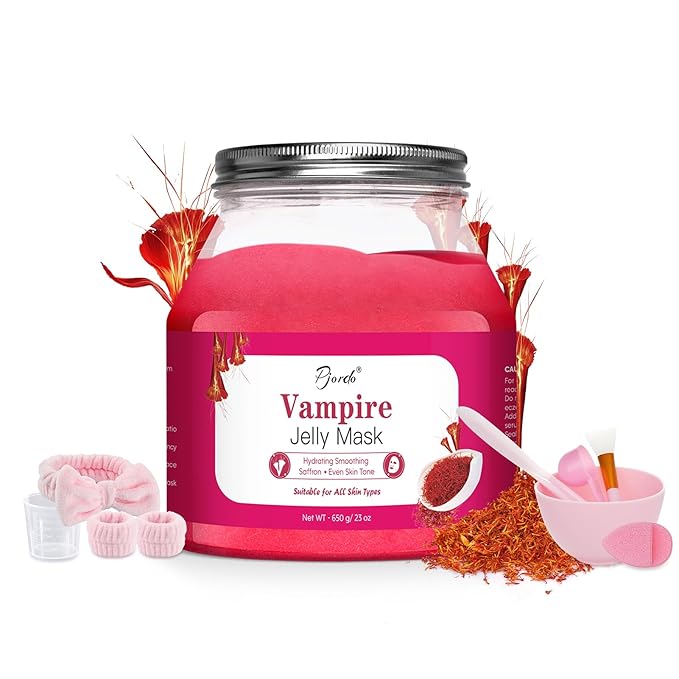 Jelly Masks for Facials Professional, Vampire Jelly Mask Powder with Mixing Bowl Set, Peel Off Face Mask Skincare for Hydrating, Smoothing & Nourishing, Hydrojelly Masks Gift Set DIY Spa