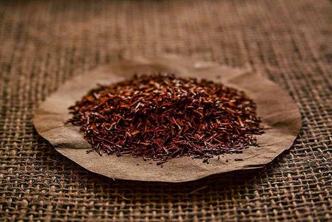 Golden Moon Organic Rooibos Tea Travel Tin – 30 Servings Caffeine Free | Organic South African rooibos – naturally caffeine-free, full-bodied, low tannin. Airtight travel tin, 30 servings.