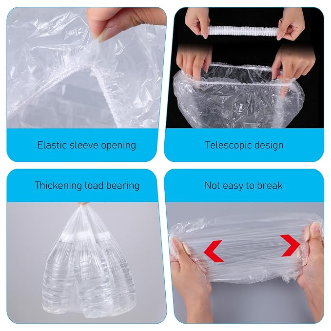 100 Pack Potty Chair Liners with Elastic, Baby Poo + Pee Potty Liners Portable Drawstring Cleaning Disposable Bag for Kids Toddlers Outdoors Travel Toilet Seat Cover