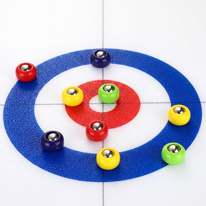 Gejoy Mini Shuffleboard Replacement Puck Tabletop Equipment Rollers Set Shuffleboard Curling Accessories