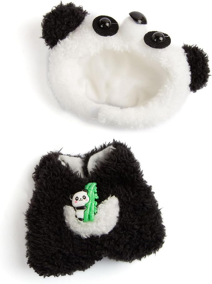 17cm Doll Clothes for Labubu - Plush Clothes for Dolls Outfit - Accessories for 17cm Dolls Clothes -Cute Panda Costume, No Doll Included