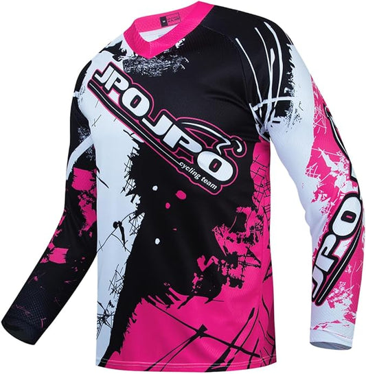 Dirt Bike Jersey for Youth, Kids Mountain Bicycle Shirt Long Sleeve Children Downhill Jerseys for Motorcycle Motocross