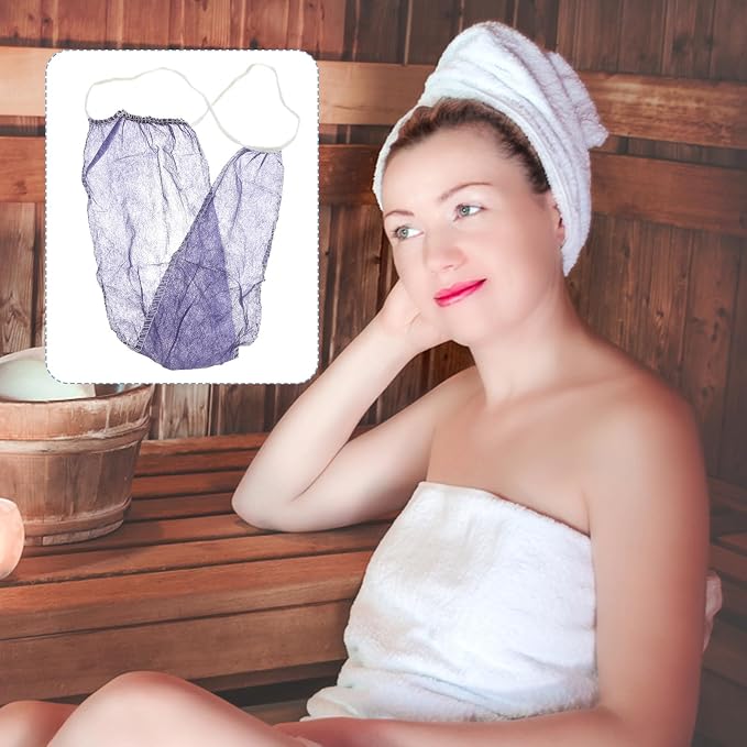 Mikikit 100Pcs Disposable T-Back Thong Panties Women Underpants Non-Woven Sauna Briefs for Spa and Spray Tanning Use Random Color Random Color Blue
