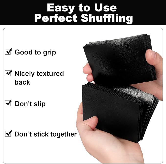 Black Card Sleeve 200 Pack Compatible with Yu-gi-oh Card Sleeve Japanese Small Card Sleeves 62x89mm, Back Textured Perfect Shuffling, Protect Your Japanese Sized Trading Cards Photocard Never Tear