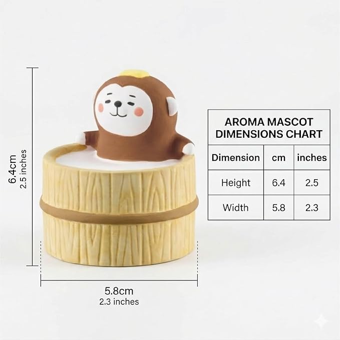 Passive Stone Diffuser, Cute Animal Series Aromatherapy Oil Diffuser for Tabletop Decor (1, Leisurely Monkey)