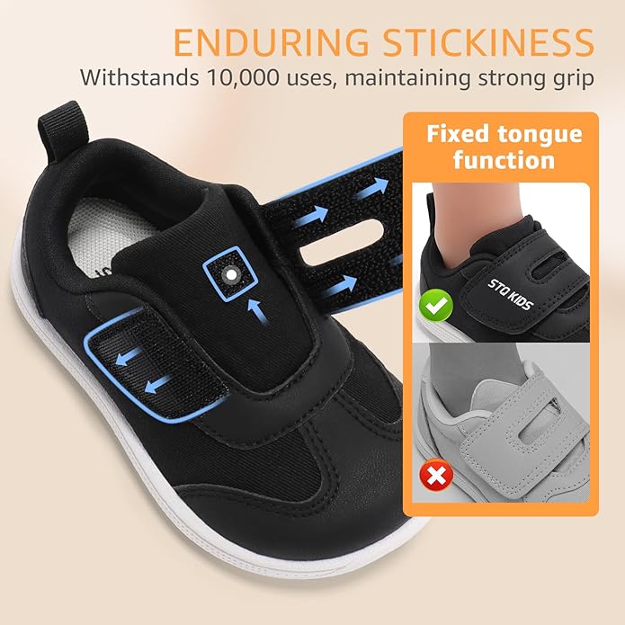 Wide Toe Box Toddler Shoes Zero Drop Boys Girls Barefoot Shoe Non-Slip Little Kids Sneakers for First Walking