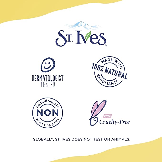 St. Ives Face Scrub Exfoliates | Apricot | For Smooth Glowing Skin | Dermatologist Tested | 6 oz Pack of 3