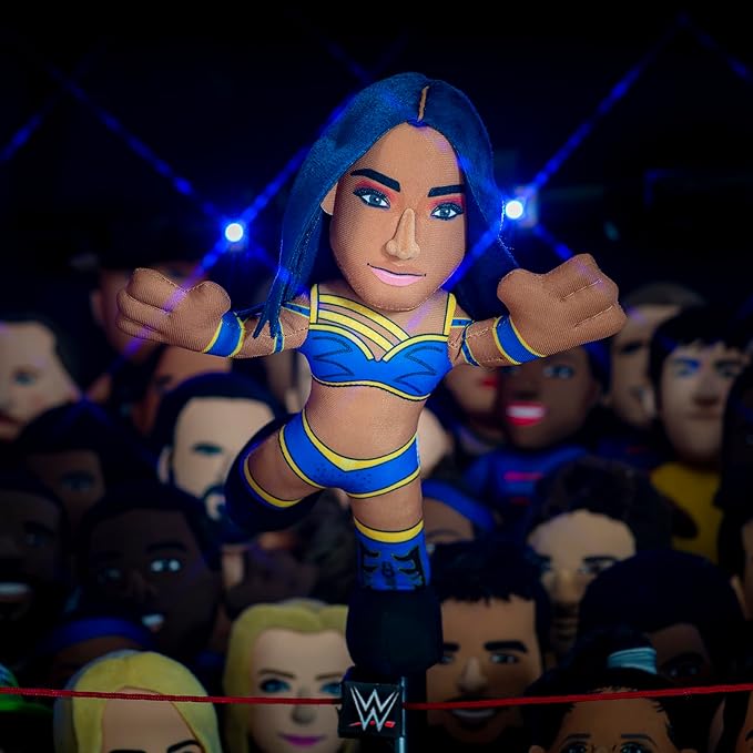Bleacher Creatures WWE Diva Sasha Banks 10" Plush Figure- A Wrestling Diva for Play or Display