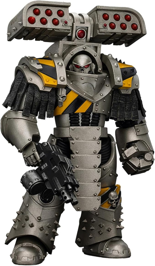 JoyToy 40K Genuine License 1:18 Action Figure, lron Warriors Tyrant Siege Terminator with Rocket Launcher, 5.35 in Collectible Action Figures