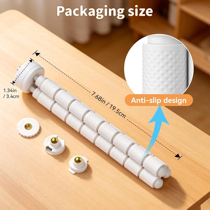 Tripod Baby Monitor Mount for HelloBaby HB6550/ HB6560/ HB65/ HB6351/ HB40/ HB6339/ HB6336, ANMEATE SM935E Monitor, Flexible Baby Camera Stand with 1/4" Screw – Portable, No Drilling