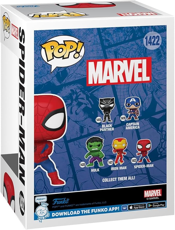 Funko Pop Marvel - Spider-Man - Marvel Comics - Collectable Vinyl Figure - Gift Idea - Official Merchandise - Toys for Kids & Adults - Superheroes Fans - Model Figure for Collectors and Display