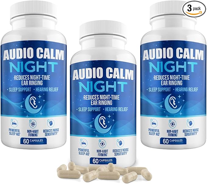 Night (180 Caps) | Natural Tinnitus Relief Supplement for Sleep | Eases Nighttime Ear Ringing and Hearing Discomfort | Non-Habit Forming Sleep Aid
