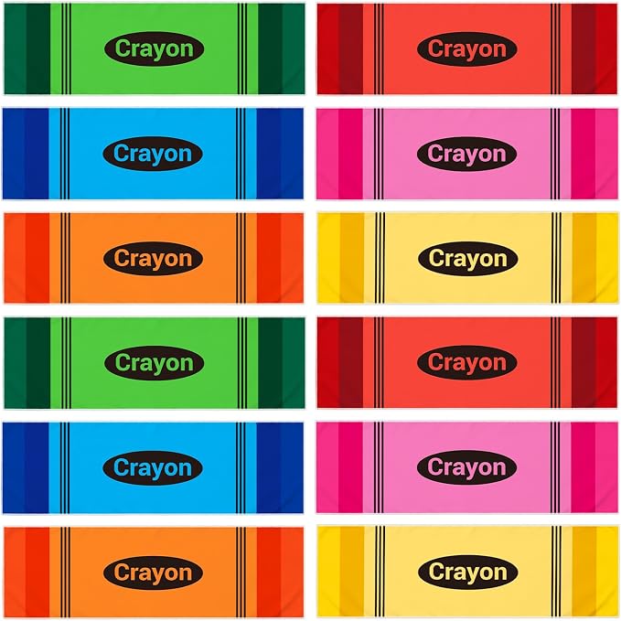 12Pcs Crayon Cooling Towels,Baseball Team Gift 40"X12" Soft and Breathable Cooling Towel Sports Towel Neck Cooling Towel,for Baseball Games Sports Beach Camping and Summer