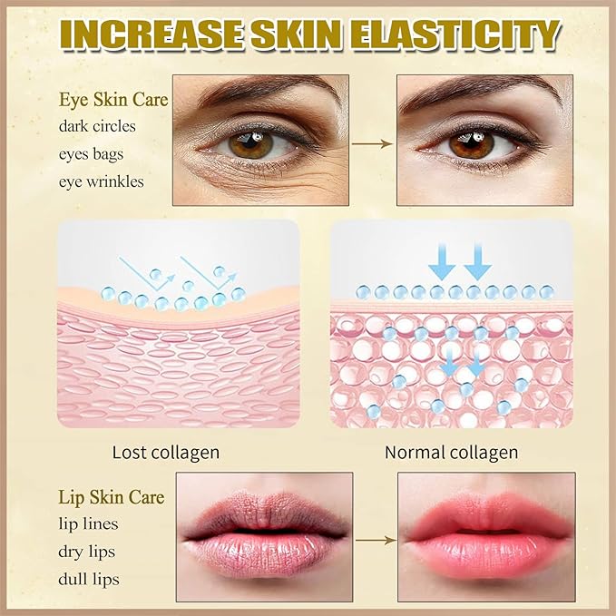 Miniling 30 Pairs 24K Gold Eye Masks & Lip Masks, Under Eye Patches for Dark Circle and Puffy Eyes, Moisturizing Lip Mask Skincare, Valentines Day Gifts, Bridesmaid Gifts, Bulk Gift for Women