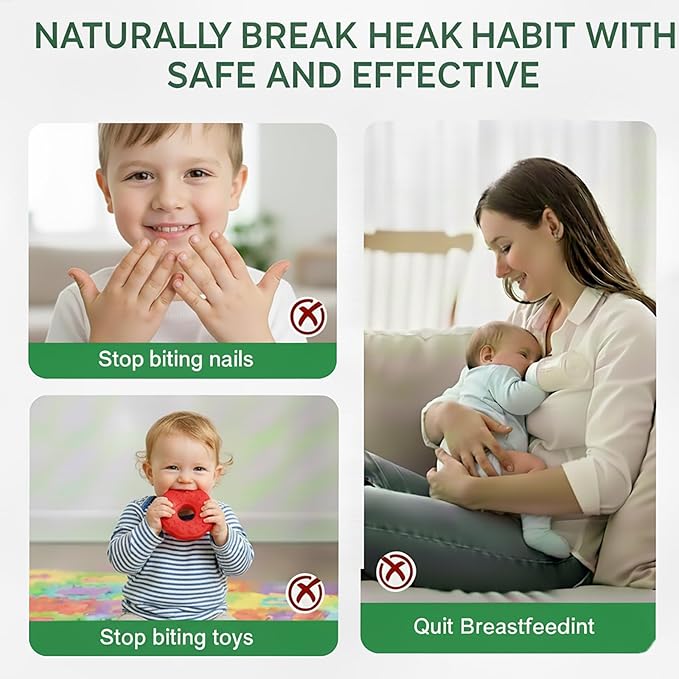 Nail Biting Treatment for Kids, 2 Pack Nail Biting Prevention, Safe & Effective Solution to Help Break Nail-Biting Habit, Thumb Sucking Deterrent, Bitter Taste Formula, Easy to Apply